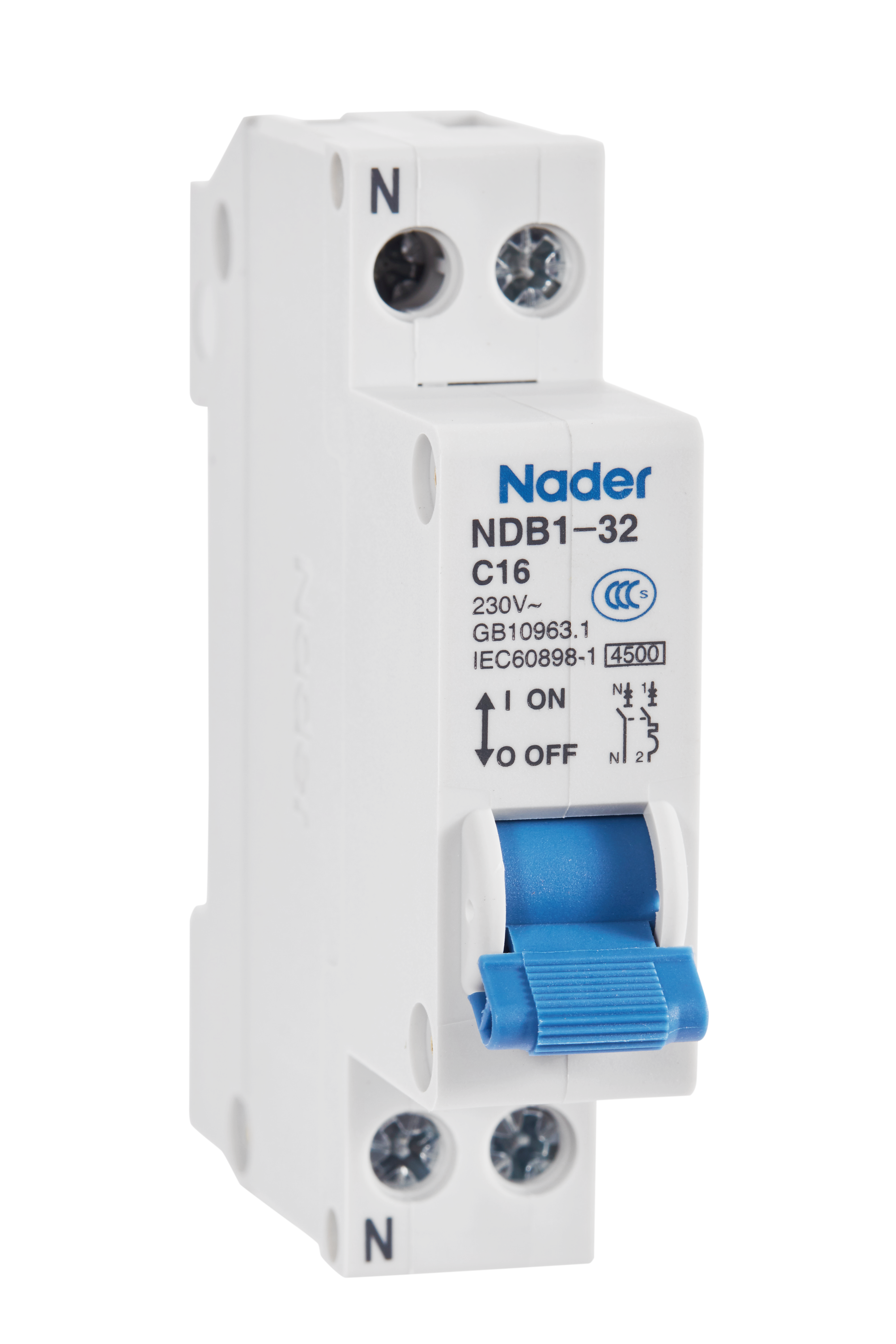 Автоматические выключатели NDB1-32 C16/1P+N NADER