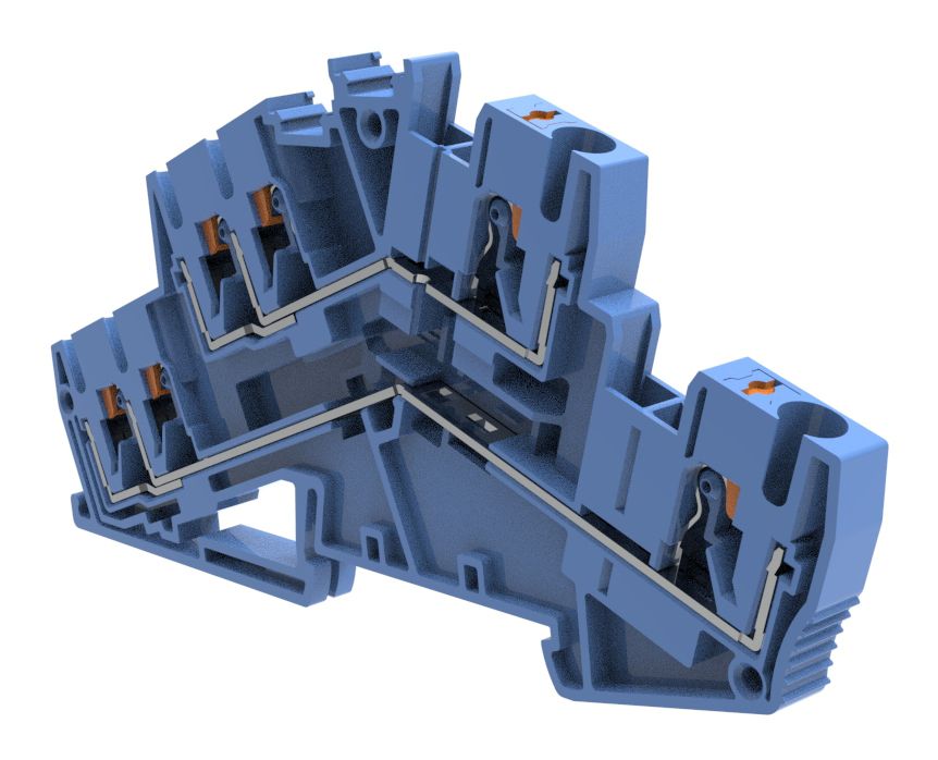 Клеммы, клеммные блоки RPVTT 2,5S-TWIN BU CHIKU