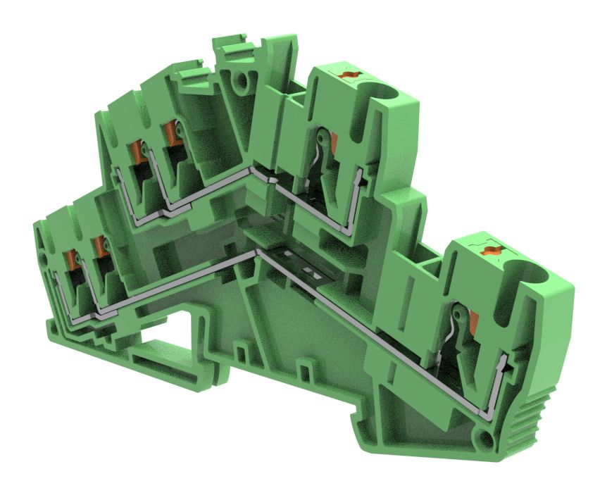 Клеммы, клеммные блоки RPVTT 2,5S-TWIN GN CHIKU