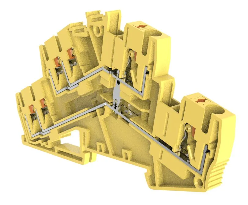 Клеммы, клеммные блоки RPVTT 2,5S-TWIN-PV YE CHIKU