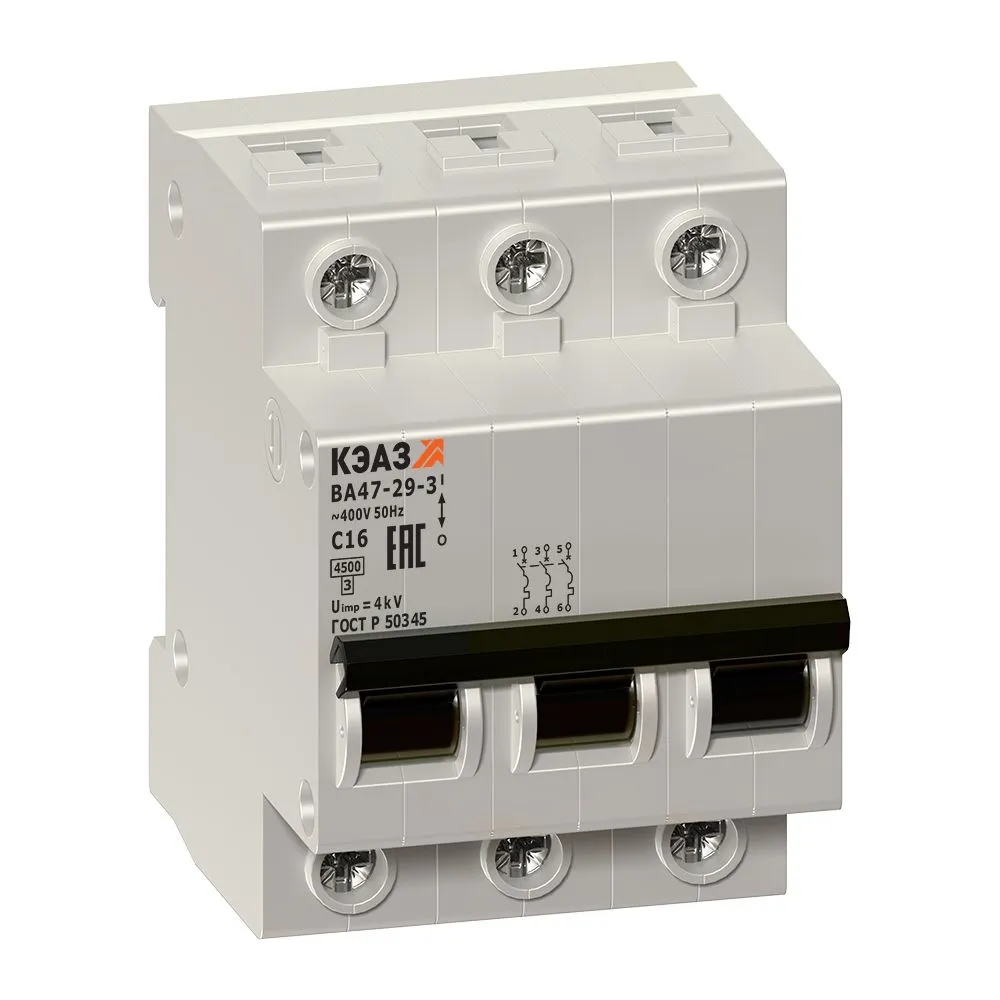 Автоматические выключатели ВА47-29-3B2-УХЛ3 КЭАЗ