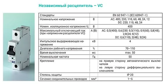VC-независимый расцепитель