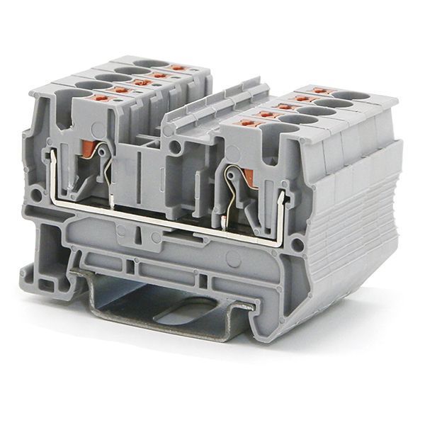Клемма CHIKU RPV 4 Push-in на DIN-рейке