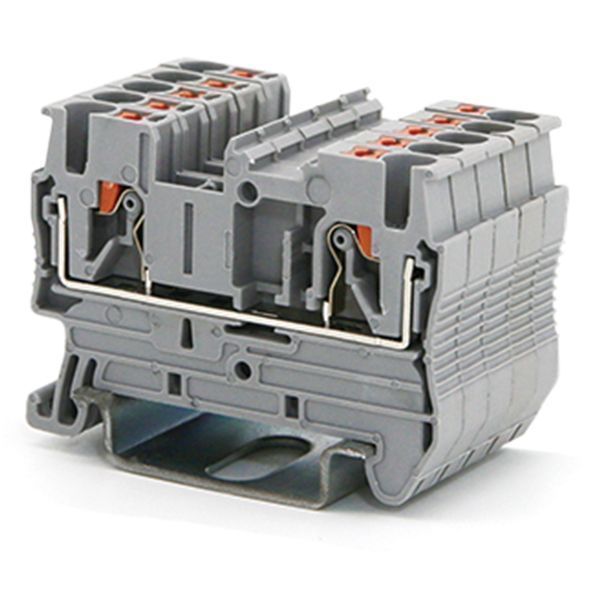 Клемма CHIKU RPV 2,5 Push-in, оранжевый актуатор, монтаж сверху