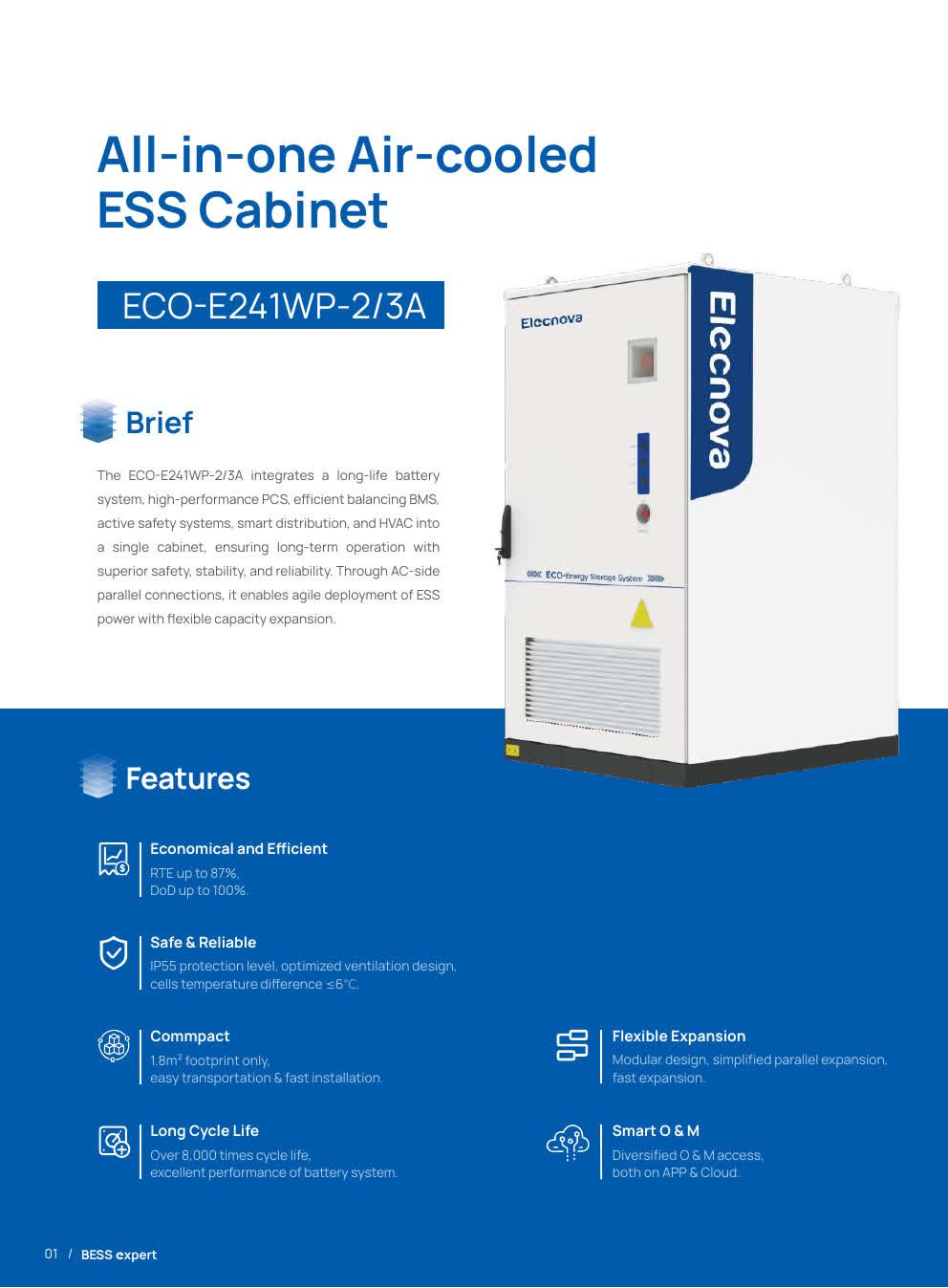 Шкаф Elecnova C&I Ultra ECO-E241WP, воздушное охлаждение